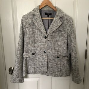 Talbots gray tweed blazer
